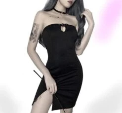 Midnight Buckle Up Dress