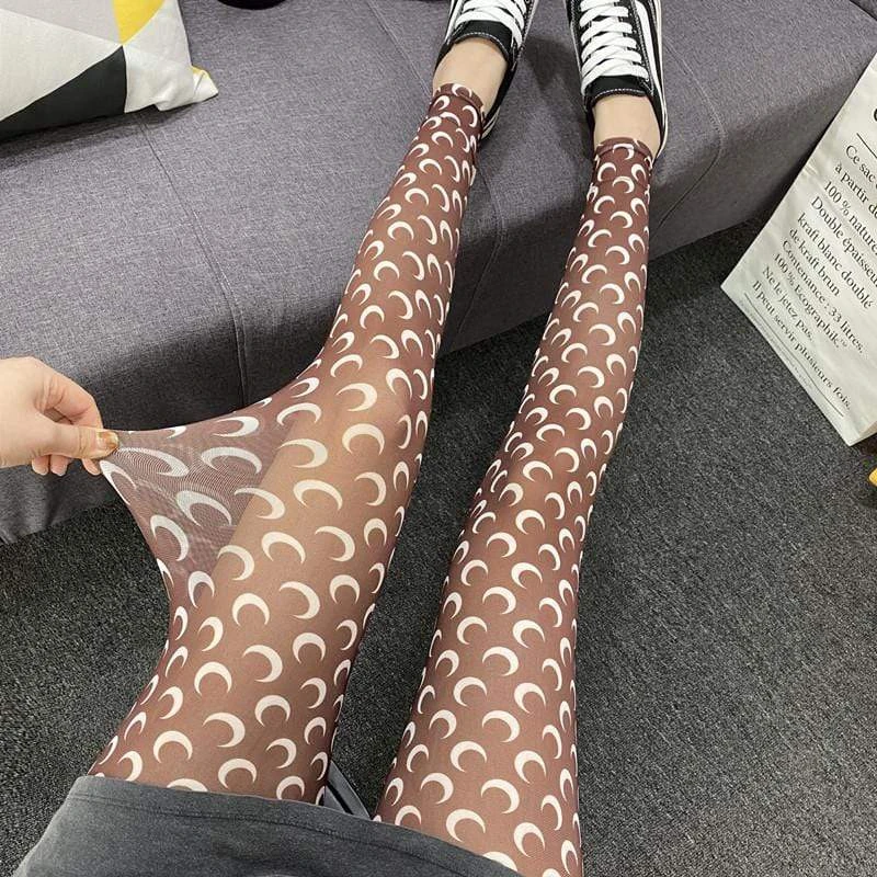 Moon Prints Silk Leggings 8 Moon Prints Silk Leggings - Image 8