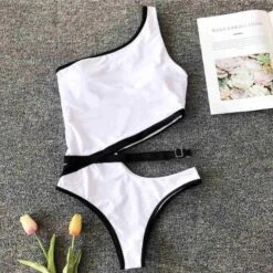 Promiscuous Girl Swimsuit -Gothic Clothing Store Promiscuous Girl One Piece Swimsuit White