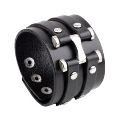 Holy Terror Leather Cuff Bracelet -Gothic Clothing Store Pulseira pesada de metal preta e marrom bracelete de couro masculino do caveira com declara o.jpg 640x640 4556e45c 5221 48c4 a926 69928a587083