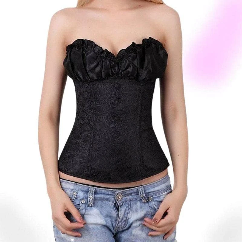 Scarlet Paisley Overbust Corset 1 Scarlet Paisley Overbust Corset