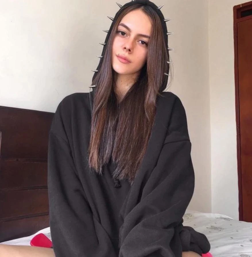 Spikey Gothic Black Hoodie 3 Spikey Gothic Black Hoodie - Image 3