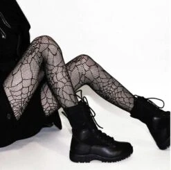 Flashy Black Gothic Tights