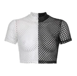 B&W Fishnet Sexy Crop Top -Gothic Clothing Store ScreenShot2021 06 04at7.06.45PM