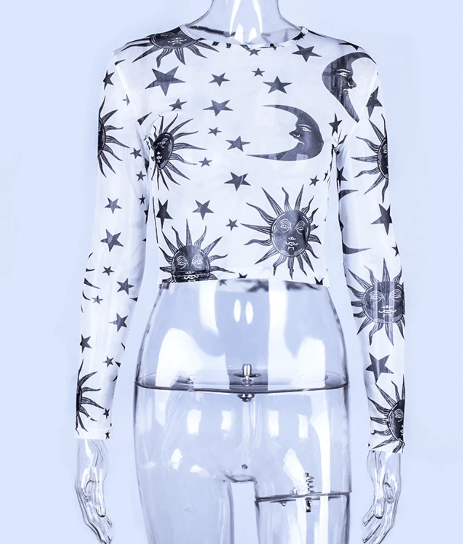 Gothic Sun Moon Mesh Top 7 Gothic Sun Moon Mesh Top - Image 7