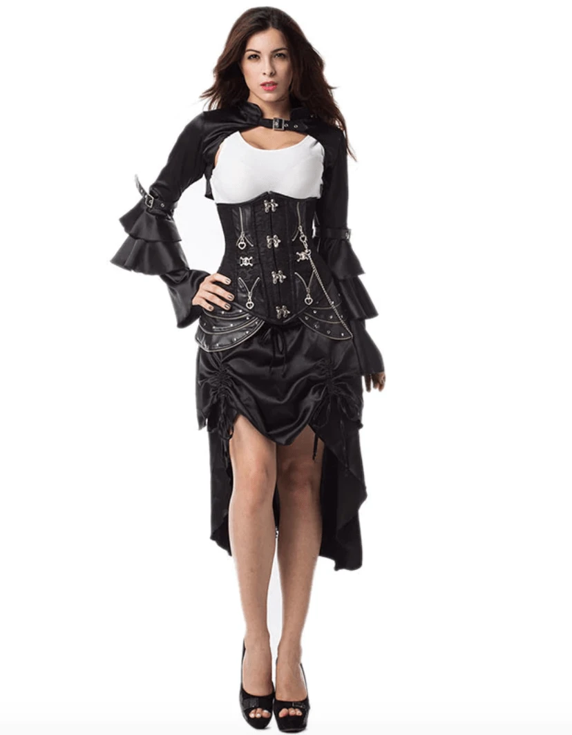 Hellebore Gothic Underbust Corset Steel Bone 14 Hellebore Gothic Underbust Corset Steel Bone - Image 14