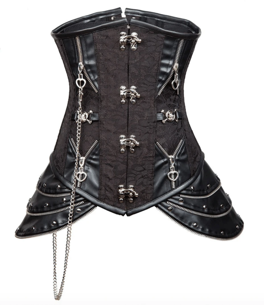 Hellebore Gothic Underbust Corset Steel Bone 3 Hellebore Gothic Underbust Corset Steel Bone - Image 3