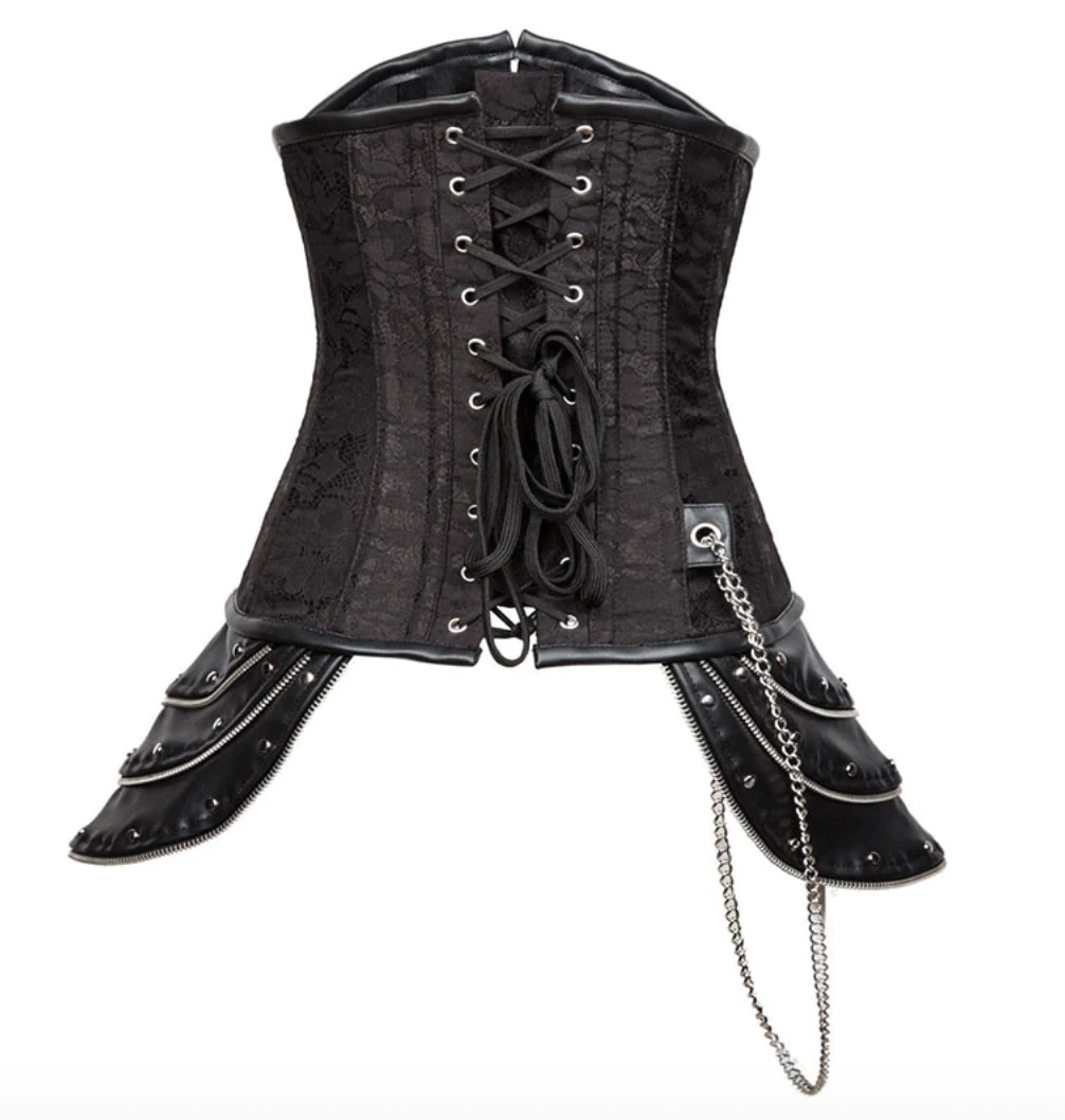 Hellebore Gothic Underbust Corset Steel Bone 5 Hellebore Gothic Underbust Corset Steel Bone - Image 5