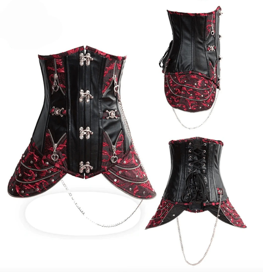 Hellebore Gothic Underbust Corset Steel Bone 13 Hellebore Gothic Underbust Corset Steel Bone - Image 13