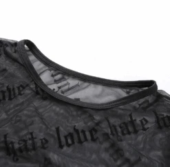 Hate-Love Mesh T-Shirt -Gothic Clothing Store Screen Shot 2019 05 25 at 2.56.10 PM