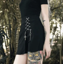 Cross High Waist Casual Shorts -Gothic Clothing Store Screen Shot 2019 09 20 at 11.05.25 AM