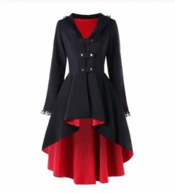 Salem's Secret Lace Up Coat -Gothic Clothing Store Screen Shot 2019 10 23 at 10.32.11 AM