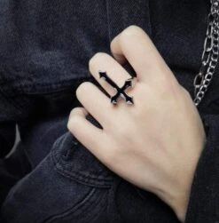 Devotion Cross Ring -Gothic Clothing Store Screen Shot 2019 12 19 at 4.33.12 PM