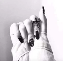 Devotion Cross Ring -Gothic Clothing Store Screen Shot 2019 12 19 at 4.33.36 PM