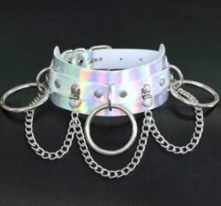 Holographic Chain & Rings Choker Necklace -Gothic Clothing Store Screenshot 11 f1ab2c91 1041 40f5 aecb 60d034379415