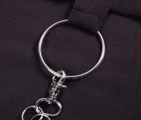 Gothic O-ring And Chain Crop Hoodie 6 Gothic O-ring And Chain Crop Hoodie - Image 6