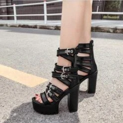 Slick Platform Sandals -Gothic Clothing Store Screenshot 1593