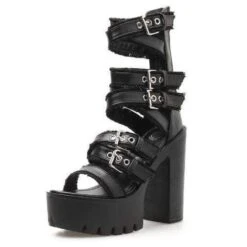 Slick Platform Sandals -Gothic Clothing Store Screenshot 1599