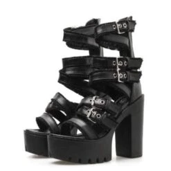 Slick Platform Sandals -Gothic Clothing Store Screenshot 1602