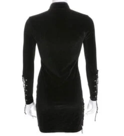 Gothic Buckle Lace Up Velvet Dress -Gothic Clothing Store Screenshot 20 eefff685 17d1 4251 8b6b 3457bc36b417