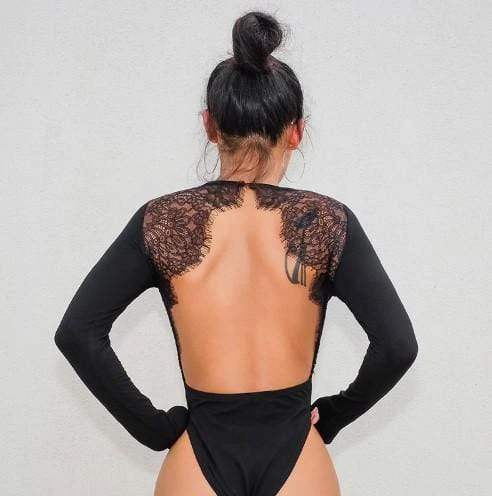 Lace Bodysuit Backless 3 Lace Bodysuit Backless - Image 3