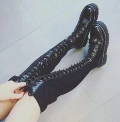 ELECTRA Black Lace Up Over The Knee Boots -Gothic Clothing Store Screenshot 40 b0dc404a cf4e 403b a32c 58fea4c901e9