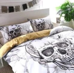 Flowers Skull Duvet Bed Cover -Gothic Clothing Store Screenshot 4 9d993128 5879 45c5 a1ea a8b084e5bb00