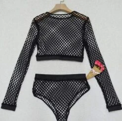 Gothic Two Piece Sexy Black Mesh Bodysuit -Gothic Clothing Store Screenshot 8 aaca3823 81ab 4156 9737 d844138f4257