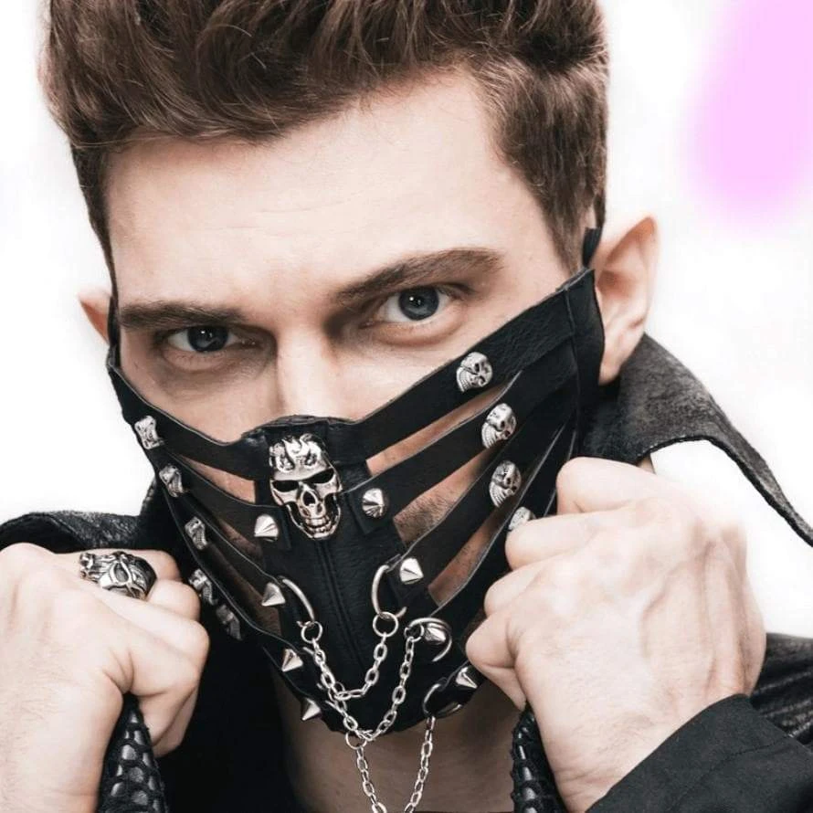 Skull Cage Leather Mask 1 Skull Cage Leather Mask