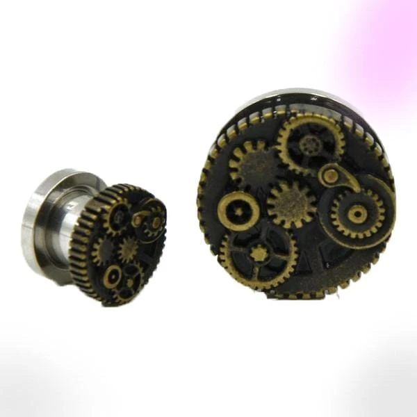 Steampunk Gears Ear Tunnels 1 Steampunk Gears Ear Tunnels