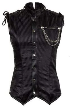 Striped Collar Steampunk Corset (Men) -Gothic Clothing Store Striped Collar Steampunk Corset Men grande 4a1229b6 8a78 4201 a425 2a7006929bd5