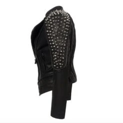 Studded Leather Moto Jacket -Gothic Clothing Store Studded Leather Moto Jacket 3