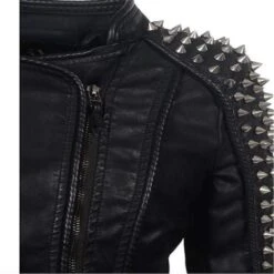 Studded Leather Moto Jacket -Gothic Clothing Store Studded Leather Moto Jacket 5
