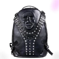 Faux Leather Travelers Skull Bag