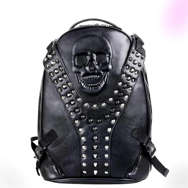 Faux Leather Travelers Skull Bag 1 Faux Leather Travelers Skull Bag