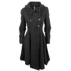 Elegant Single-Breasted Black Gothic Coat -Gothic Clothing Store Untitled design 57