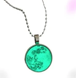 Vintage Moon Glow In The Dark Necklace