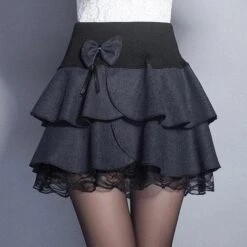 Bowknot Tutu Punk Skirt 14 Bowknot Tutu Punk Skirt -Gothic Clothing Store Zuolunouba Falda el stica 2020 para mujer minifalda con lazo Floral Falda corta de encaje para.jpg 640x640 447450da 0a4e 4a44 902f 91855d704f90