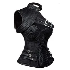 Black Armor Steampunk Corset -Gothic Clothing Store black armor2