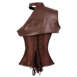 Black Armor Steampunk Corset -Gothic Clothing Store brown armor2