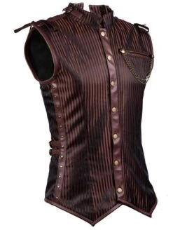 Striped Collar Steampunk Corset (Men) -Gothic Clothing Store corset2