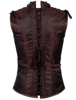 Striped Collar Steampunk Corset (Men) -Gothic Clothing Store corset3
