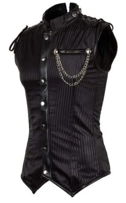 Striped Collar Steampunk Corset (Men) -Gothic Clothing Store corset5