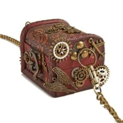 Wooden Treasure Box Mini Bag -Gothic Clothing Store g