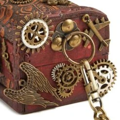 Wooden Treasure Box Mini Bag -Gothic Clothing Store h