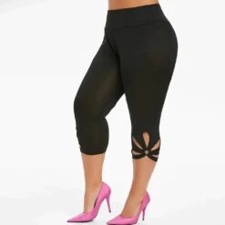 High Waist Sexy Plus Size Leggings -Gothic Clothing Store l5