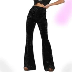 Bloodsucker Velvet Bell Bottoms -Gothic Clothing Store pants