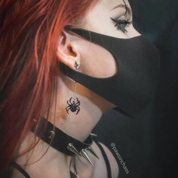 Silver Spiked Leather Choker 2 Silver Spiked Leather Choker - Image 2