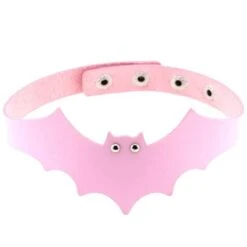 Bat Choker Necklace -Gothic Clothing Store pinkbat