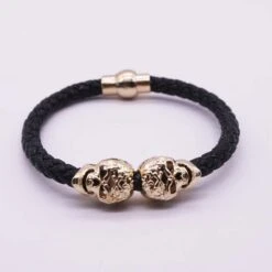 Skull Braided Bracelet -Gothic Clothing Store product image 109228755